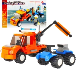 Jeu de construction dépanneuse avec voiture et figurine