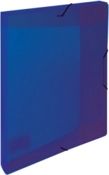 Boîte avec élastique Opaline bleu