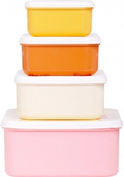 Set de quatre boîtes à goûter A Little Lovely Company – Arc-en-ciel