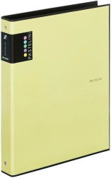 Classeur A4 PASTELINI jaune pastel, 4 anneaux laminé