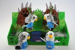 Perruche ondulée en peluche blanche – porte-clés