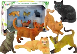 set de 6 figurines – chats de différentes races