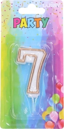 Bougie de fête chiffre 7 – or