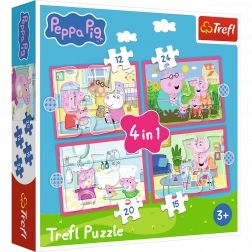 Puzzle 4 en 1 Peppa aime l’aventure