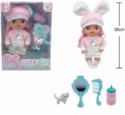 poupée 30 cm boit et fait pipi avec accessoires