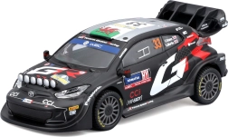 modèle métallique bburago 1:43 toyota gr yaris rally1 hybrid numéro 33 evans en boîte cadeau