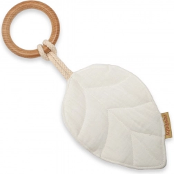 Anneau de dentition avec feuilles NEW BABY Leaf blanc