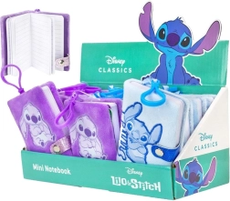 Mini carnet DISNEY Lilo & Stitch avec surface peluche et porte-clés