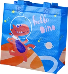 Sac cadeau dinosaure bleu 23 × 21,5 × 11 cm