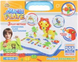 Jeu de construction à visser avec perceuse et mallette, 205 pièces