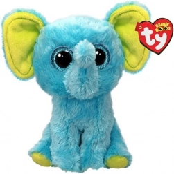 Éléphant en peluche TY bleu 15 cm