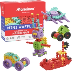 Jeu de construction Mini Waffle Konstruktor Majster, 200 pièces, Marioinex