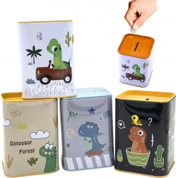 Tirelire en métal dinosaure pour voiture 11 × 8 cm