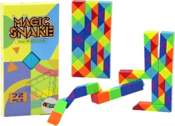 Serpent magique – jeu de construction logique coloré, 72 pièces