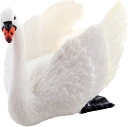 Figurine en plastique cygne 8 cm