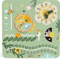 Calendrier éducatif en bois en anglais