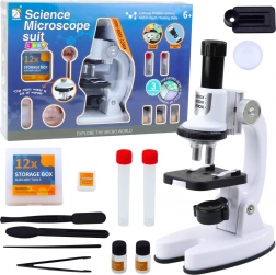 Microscope éducatif à LED avec zoom 1200x et kit scientifique