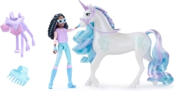 Figurine Unicorn Academy Layla avec la licorne Glacier et un accessoire
