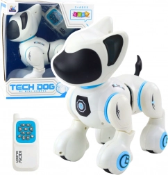Chiot robot interactif télécommandé – blanc et bleu