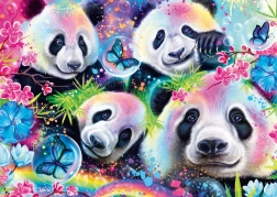 Puzzle Schmidt Néon : Pandas 1000 pièces