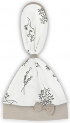 Bandana-bonnet pour bébé en coton Nicol Ella blanc