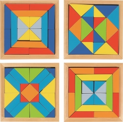 Mosaïque en bois Le monde des formes