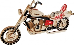 Puzzle 3D en bois Moto - Colorée
