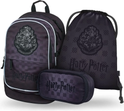 Set scolaire BAAGL Core HARRY POTTER Poudlard noir – sac à dos, trousse et sac