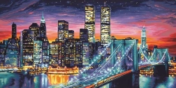 Peinture diamant Nuit à New York 30 × 40 cm