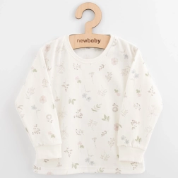 T-shirt enfant en coton à manches longues New Baby Kindergarten fleurs