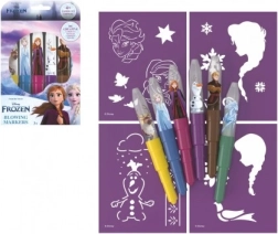 Feutres à souffler avec pochoirs La Reine des Neiges