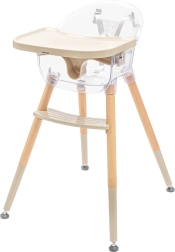 Chaise haute Baby Mix Ingrid en bois beige