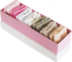 Doudou coffret cadeau de chaussettes pour petite fille 0–6 mois, 7 paires