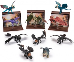 figurines de dragons avec cartes dans le livre de dragons DRAGONS (HOW TO TRAIN YOUR DRAGON)
