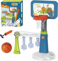 Woopie ensemble 2-en-1 panier de basket et cage de football + ballon + pompe