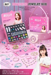 kit créatif de fabrication de bijoux pour enfants avec accessoires dans un sac à main
