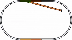 Piko set de voies B avec voie en impasse et ballast H0