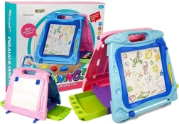 Tableau de dessin pour enfants double face avec aimant et feutres