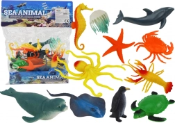 Set de 12 figurines d’animaux marins