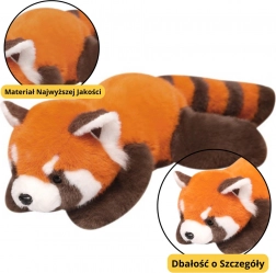 Panda rousse en peluche avec pattes équilibrées 30 cm