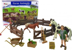 Kit de construction en bois Ferme avec chevaux