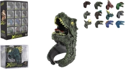Bague enfant réglable dinosaure, plastique, 2 × 4 cm (assortiment de motifs)
