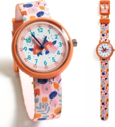 Montre analogique pour enfant Djeco Fleurs