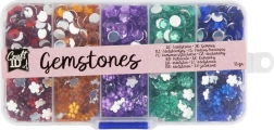 Ensemble de gemmes décoratives colorées