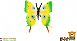 Papillon machaon en plastique vert-jaune 5,5 cm