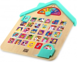 maison musicale en bois avec alphabet cz/sk