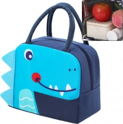 Sac isotherme pour goûter Dino bleu 23 cm