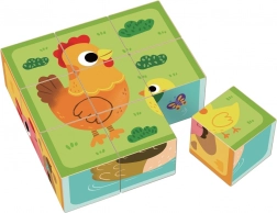 Cubes en bois Ferme 2Kids Toys