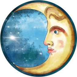 Puzzle rond CURIOSI Picoli – Lune, 33 pièces