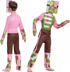 costume Minecraft Zombie Pigman pour enfants 7–8 ans (taille 127–136 cm)